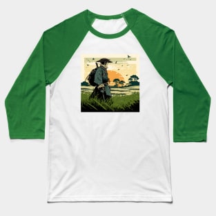Ronin in a Rice Field Baseball T-Shirt